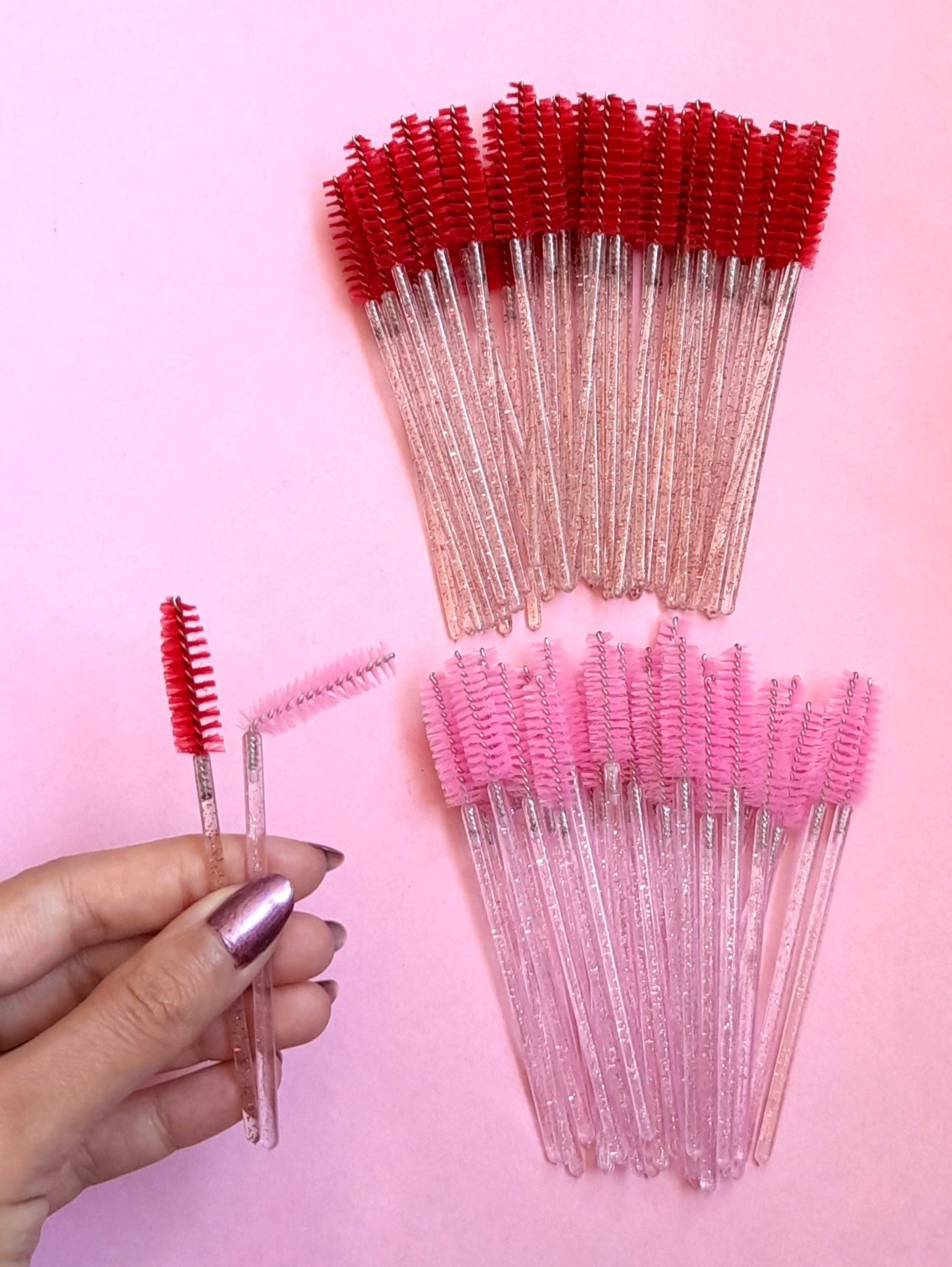 برس ابرو و مژه رنگی شیشه ای | پخش عمده