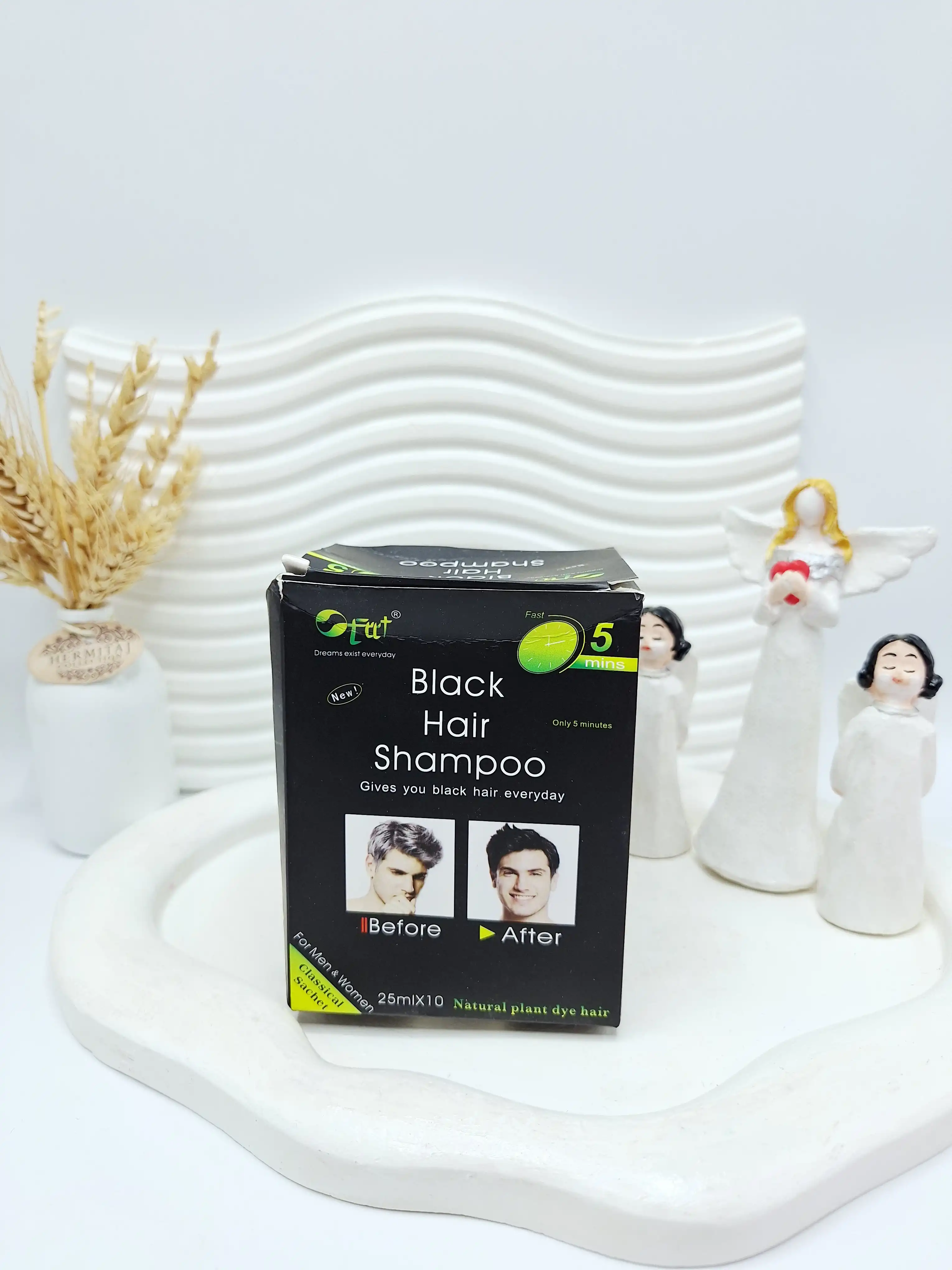 شامپو رنگ مو مشکی گیاهی کد 0900