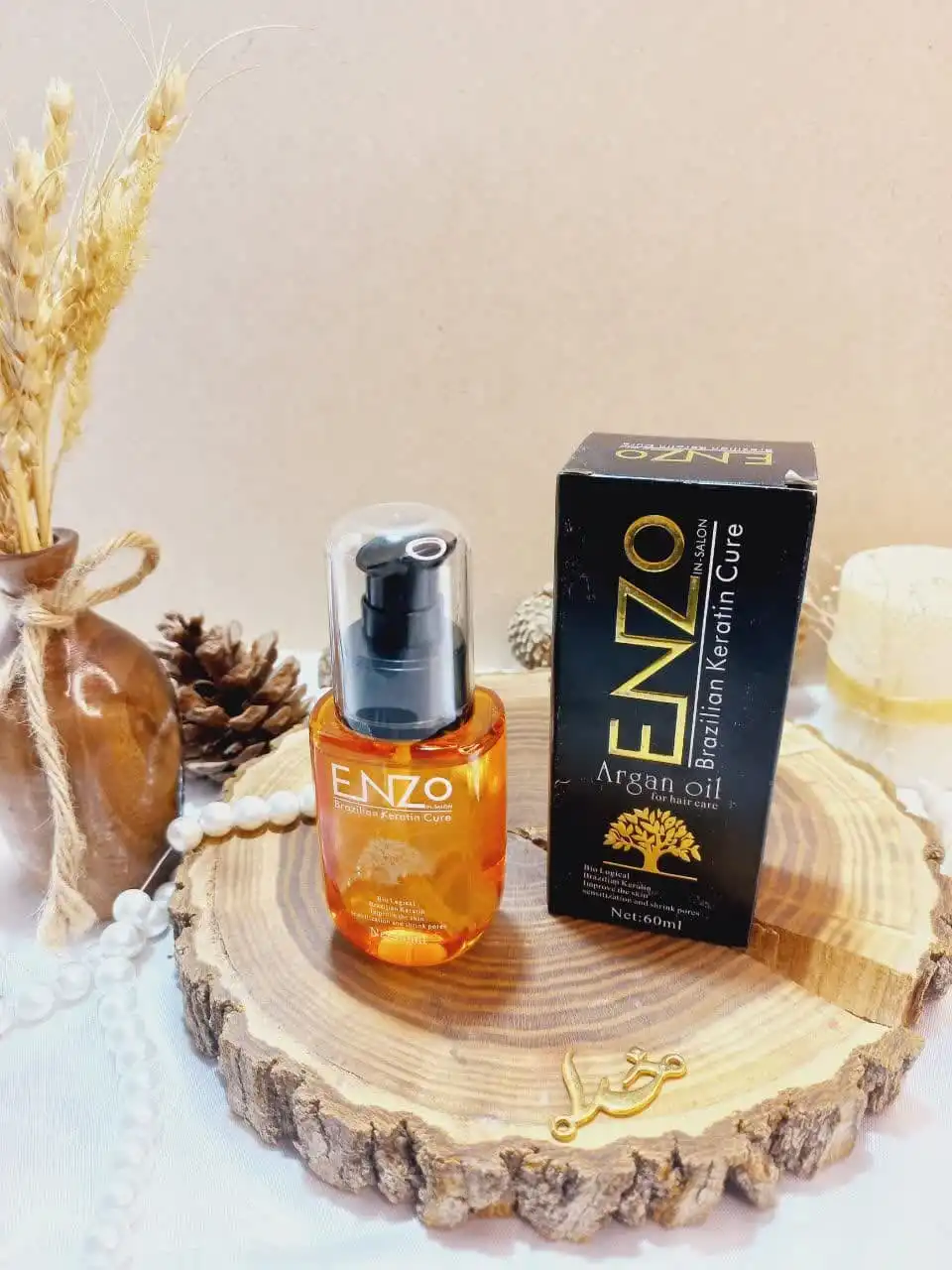 روغن مو آرگان حاوی کراتین برزیلی انزو ENZO اصلی کد 45626