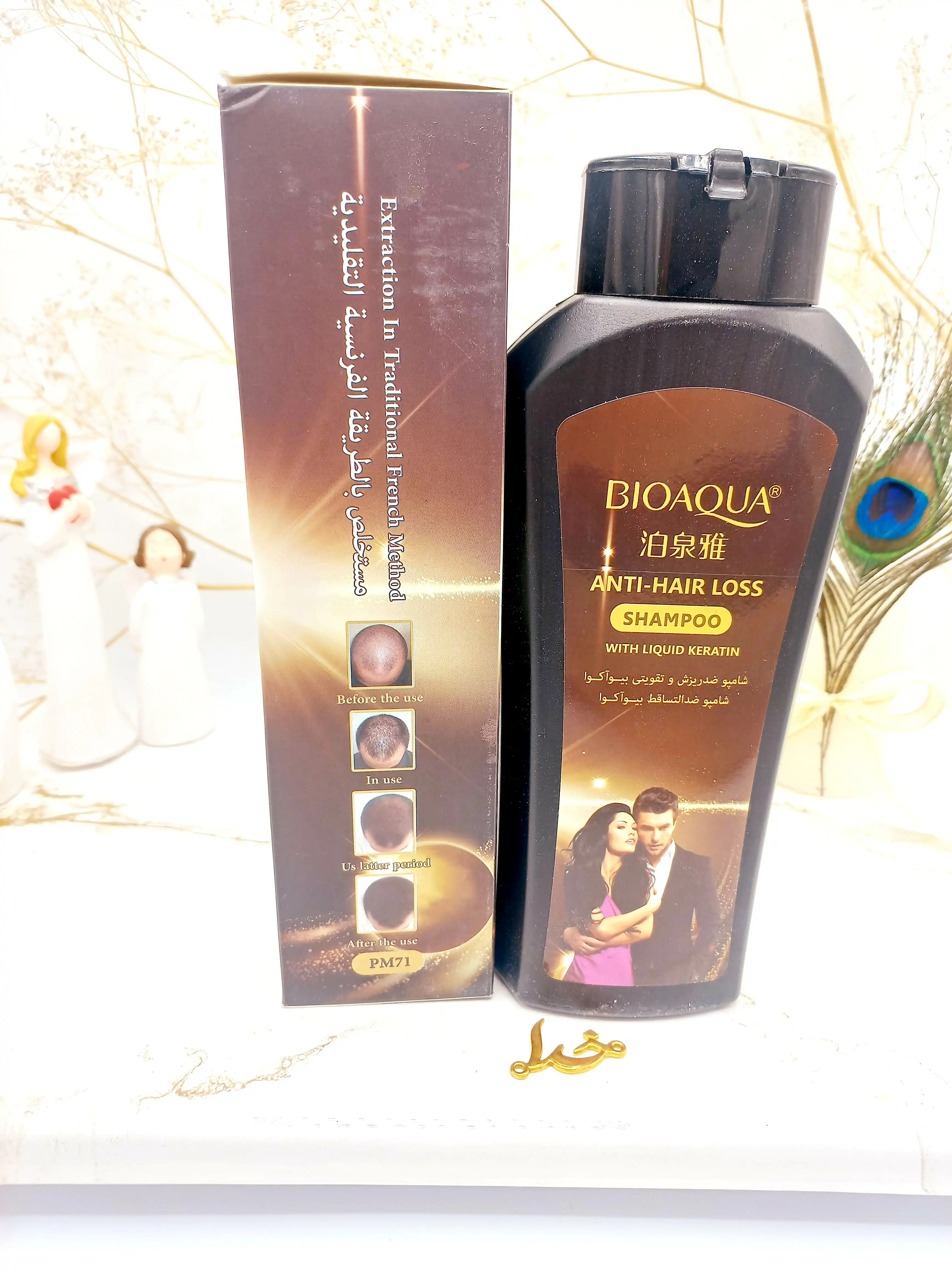 شامپو تریاک ضد ریزش مو بیوآکوا BIOAQUA  حجم 500 میل جدید(کارتن قهوه ای)