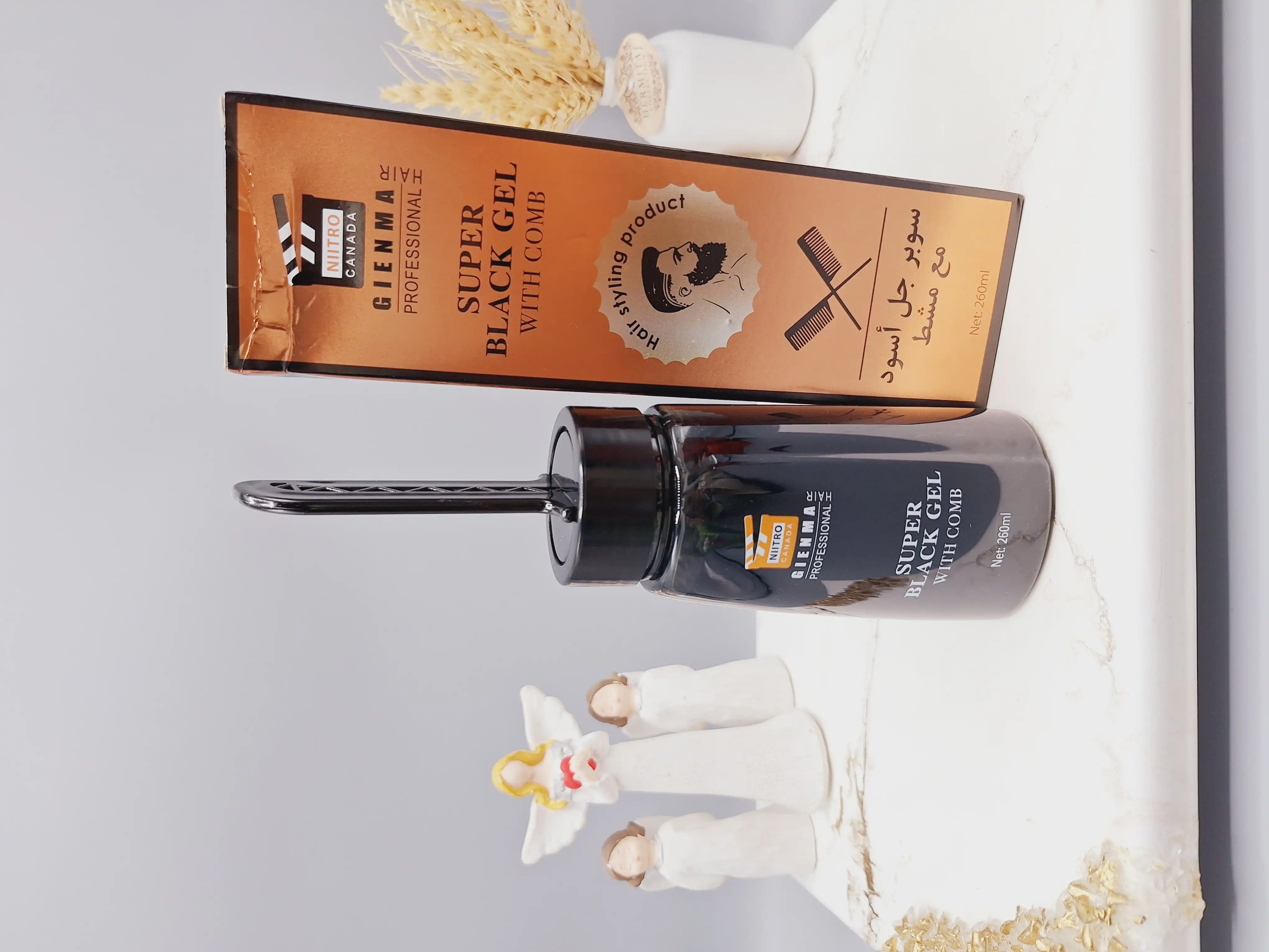 ژل فوق العاده سیاه با شانه حرفه ای نیترو کد 2538