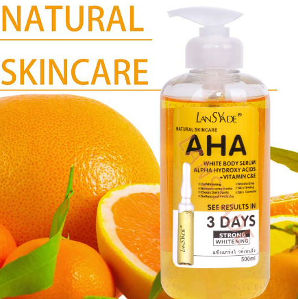 سرم سفید کننده و روشن کننده تخصصی بدن AHA لنسیاد 500 میل