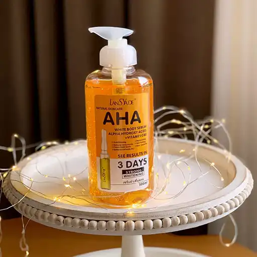 سرم سفید کننده و روشن کننده تخصصی بدن AHA لنسیاد 500 میل