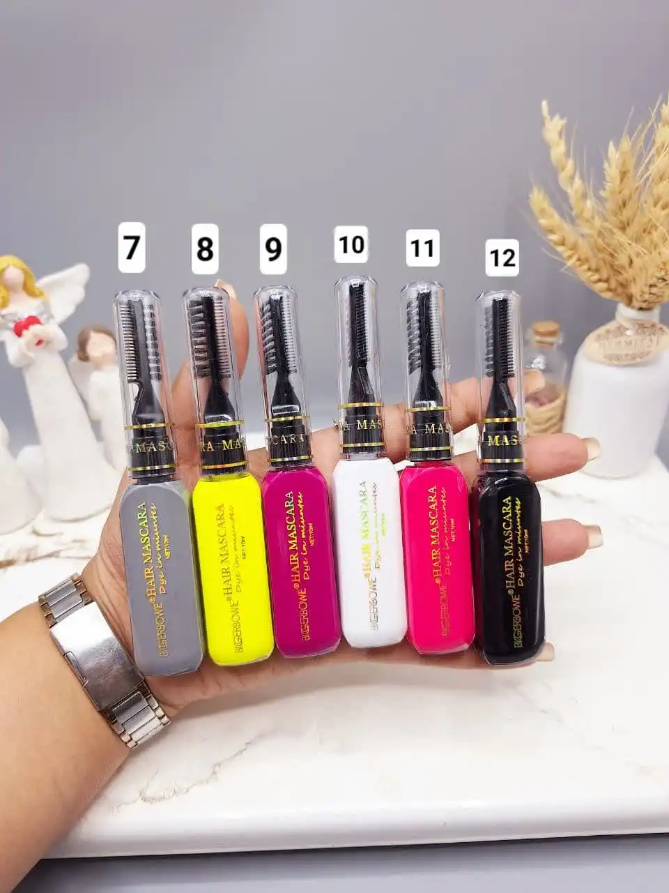 ریمل مو رنگی شانه دار تکی برند BIGERBOWE