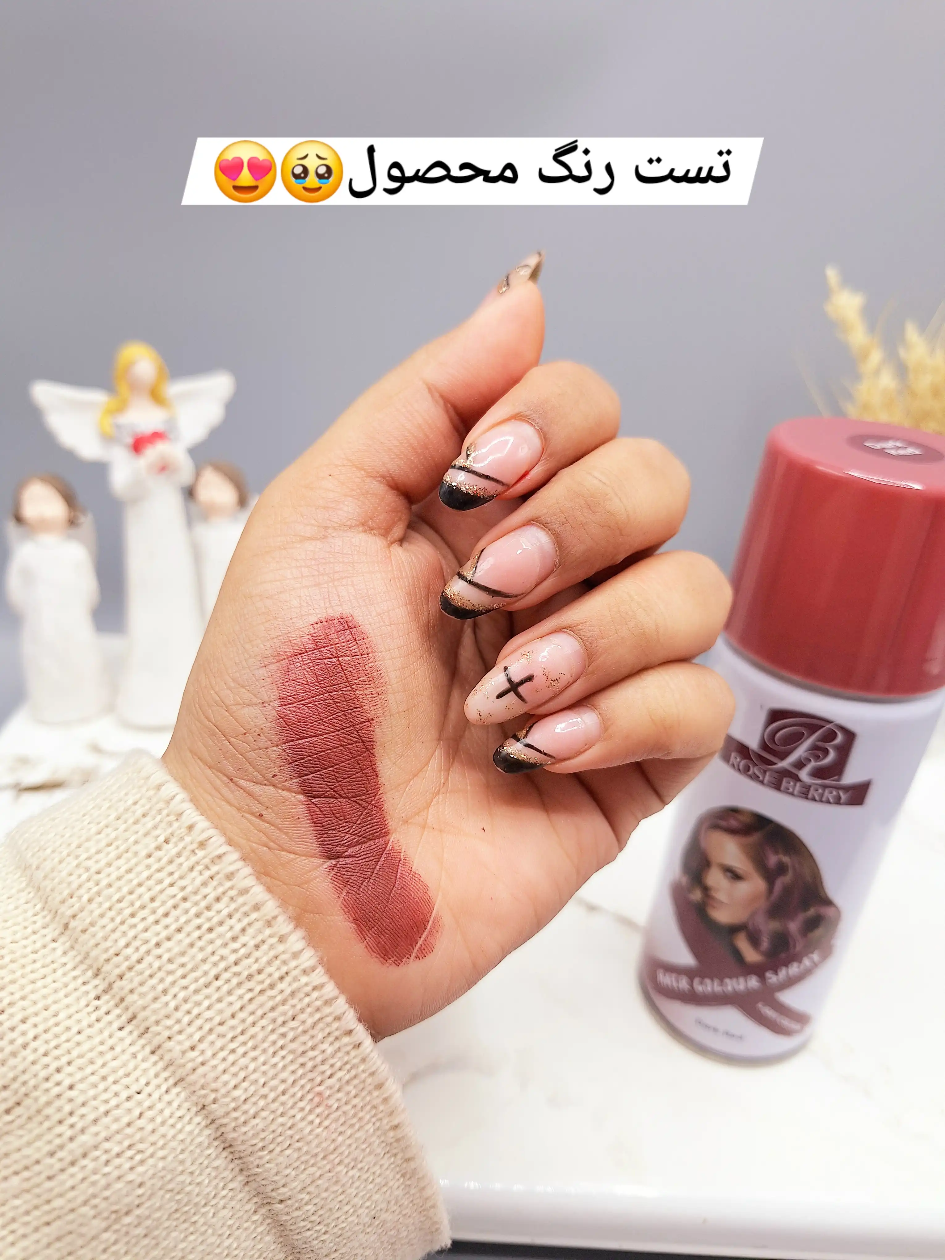 اسپری رنگ مو قرمز تیره برند ROSE BERRY کد 1754