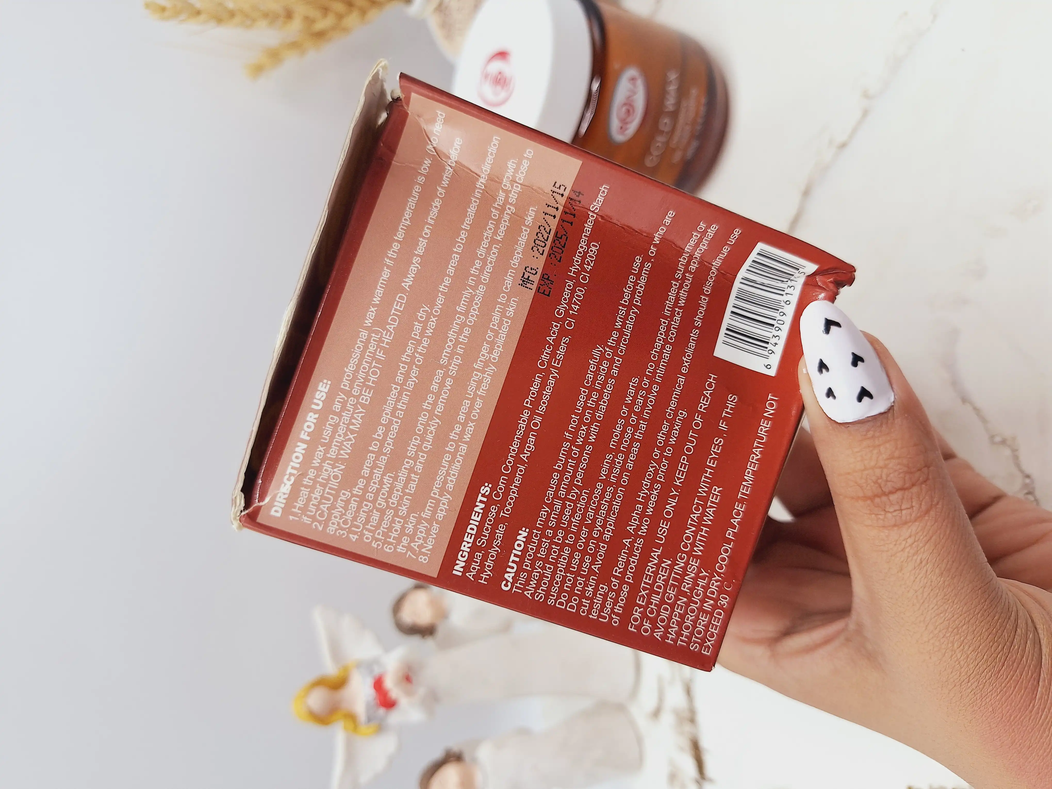 موم سرد با کاغذ اپیلاسیون همراه با کاردک رایحه روغن آرگان برند RONA کد 3145