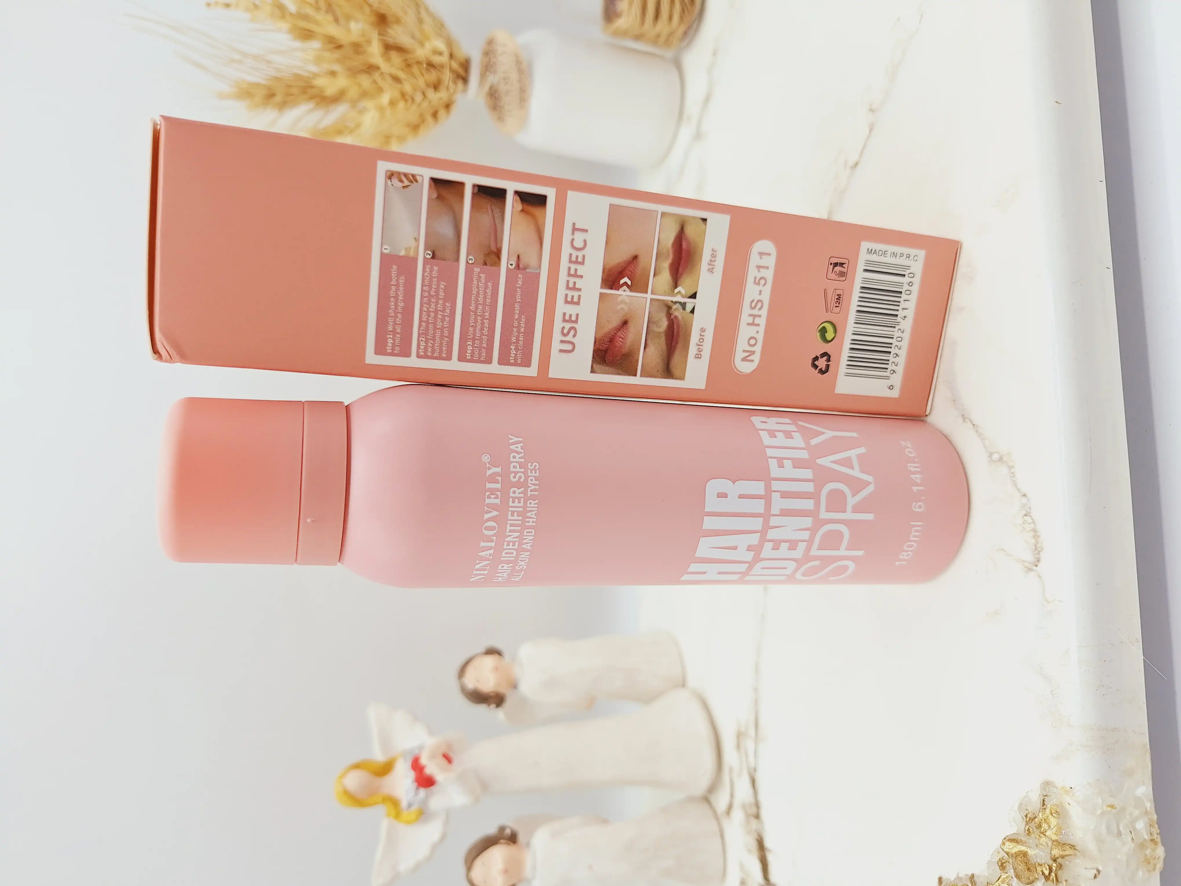 اسپری از بین برنده موی صورت همراه با ۴ عدد تیغ اصلاح صورت کدNo.HS-511