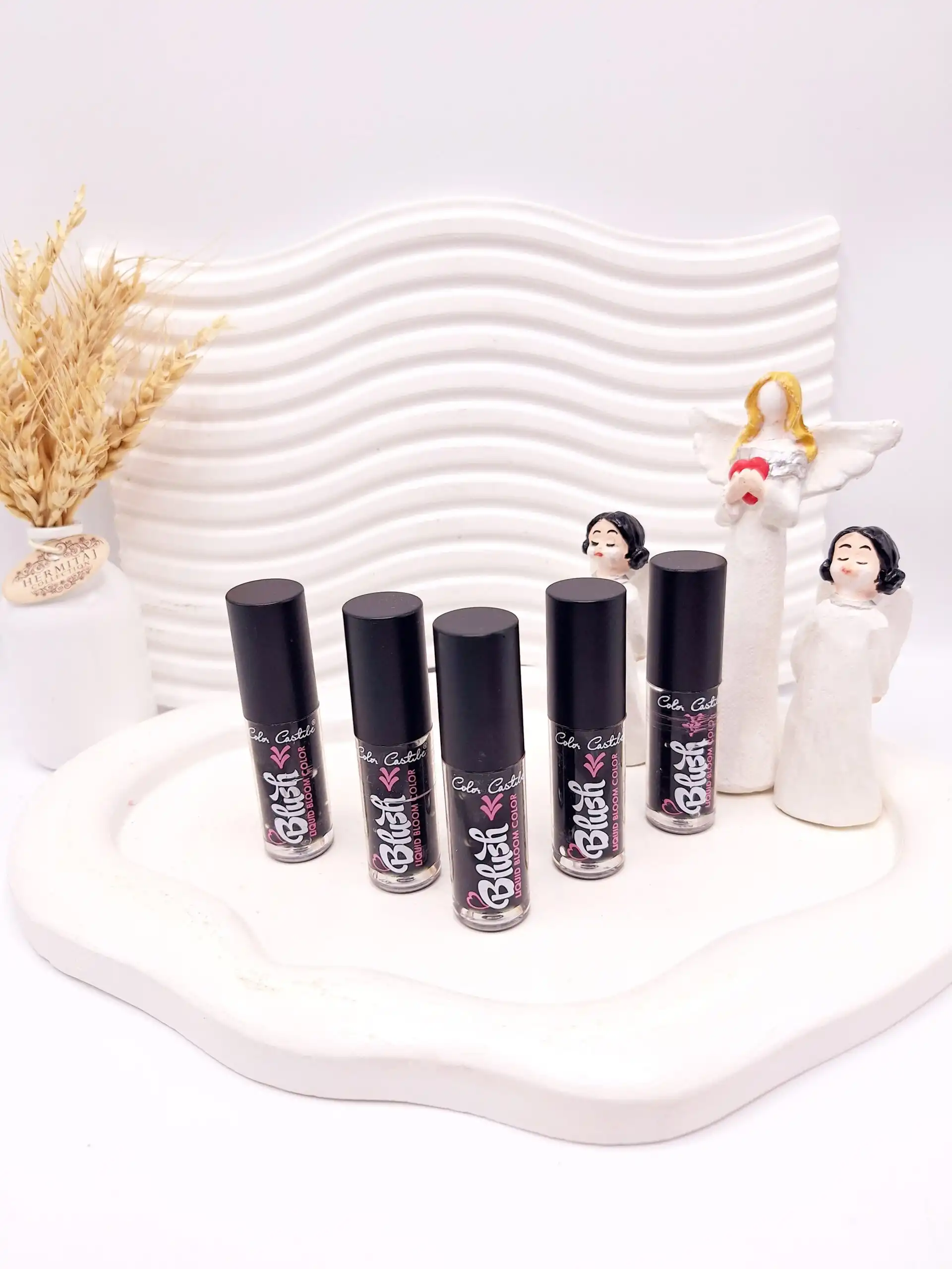 رژ لب و رژ گونه جادویی کالر کاستل پوکه مشکی کد 6033