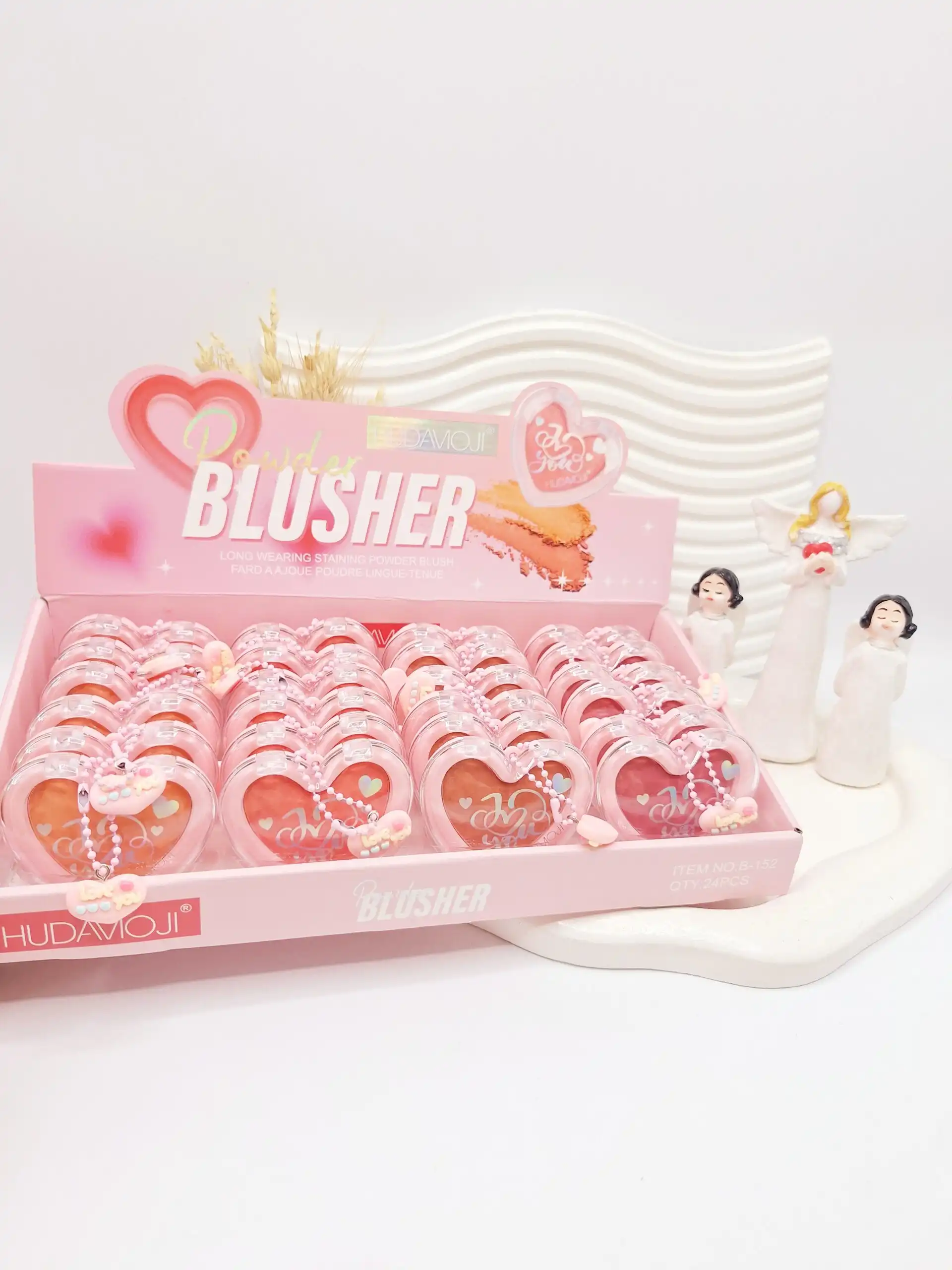 پالت رژ گونه قلبی هدا موجی کد 152