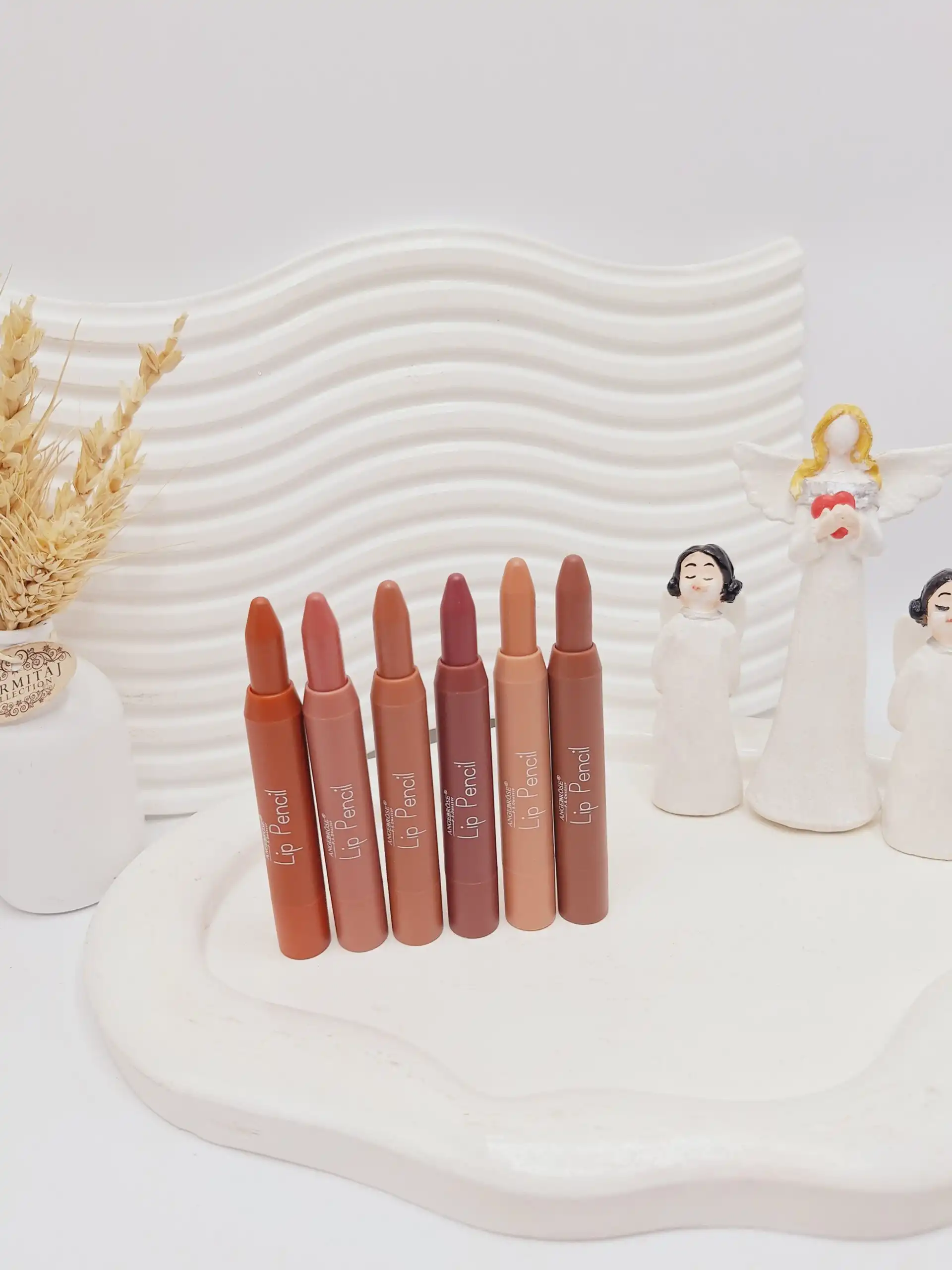 پک رژ لب مدادی 6 تایی برند Kiss me کد 2785