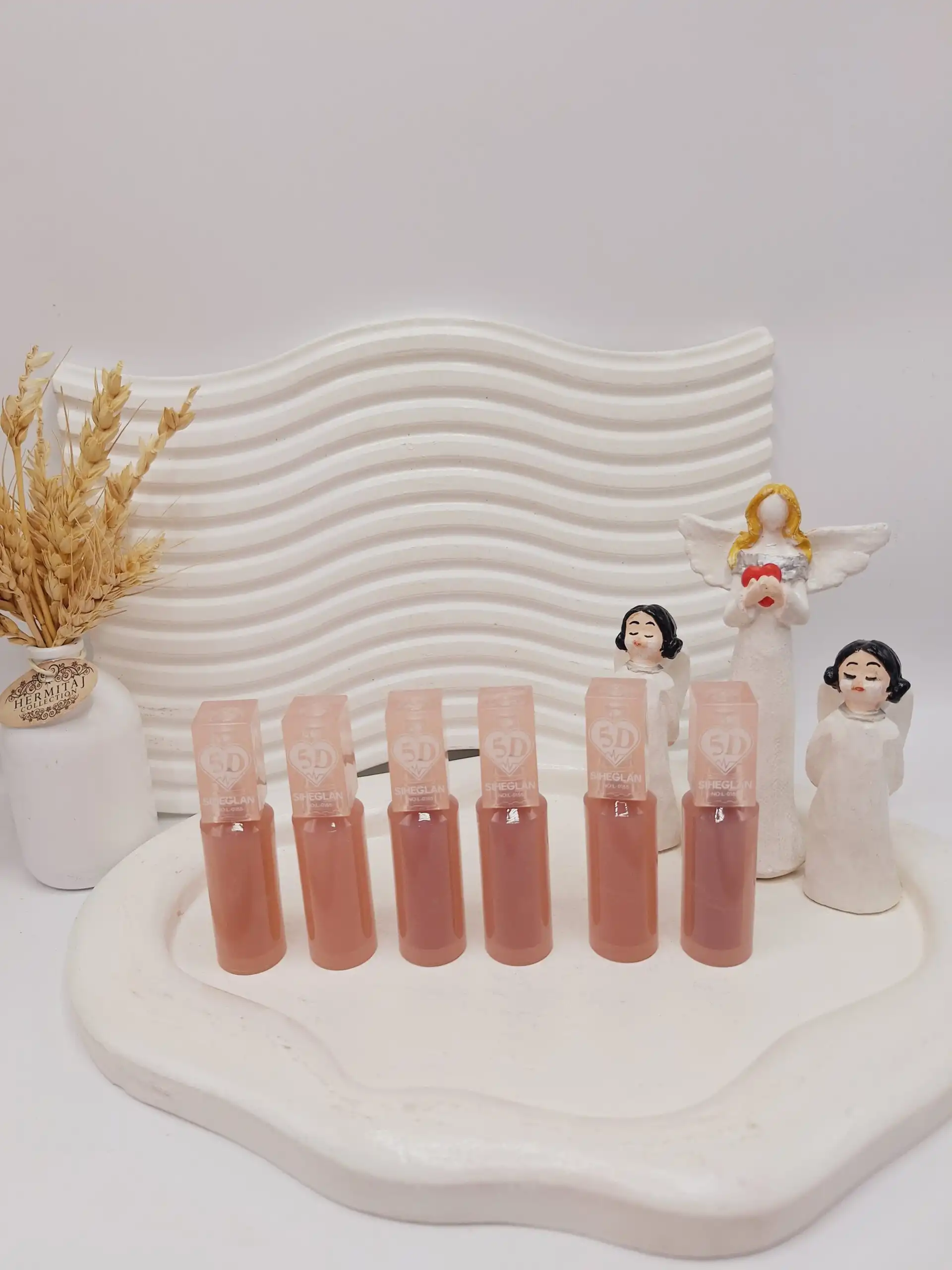 پک رژ مایع 6تایی بدون سرب و مات و مخملی مدل کپسولی برند شیگلم کد 0155