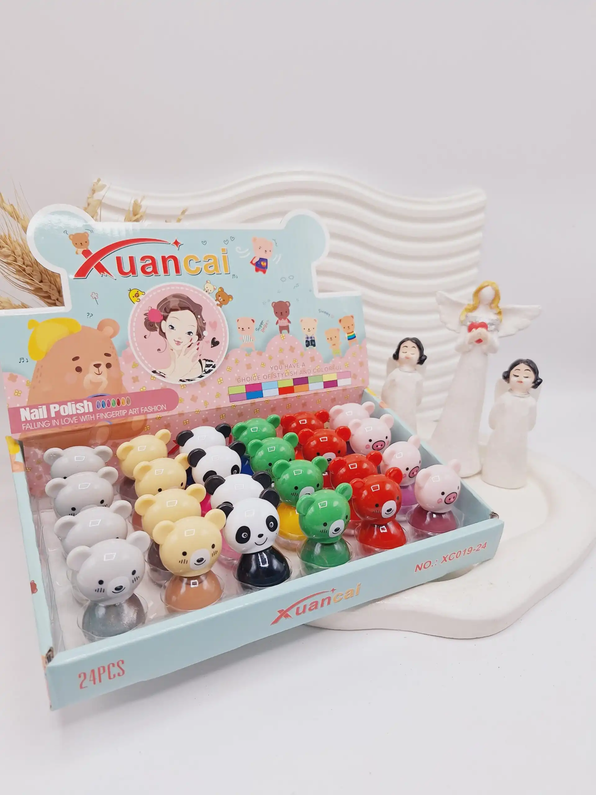 لاک ناخن بچگانه سایز کوچک طرح حیوانات کیوت Kuancai کد XC019-24