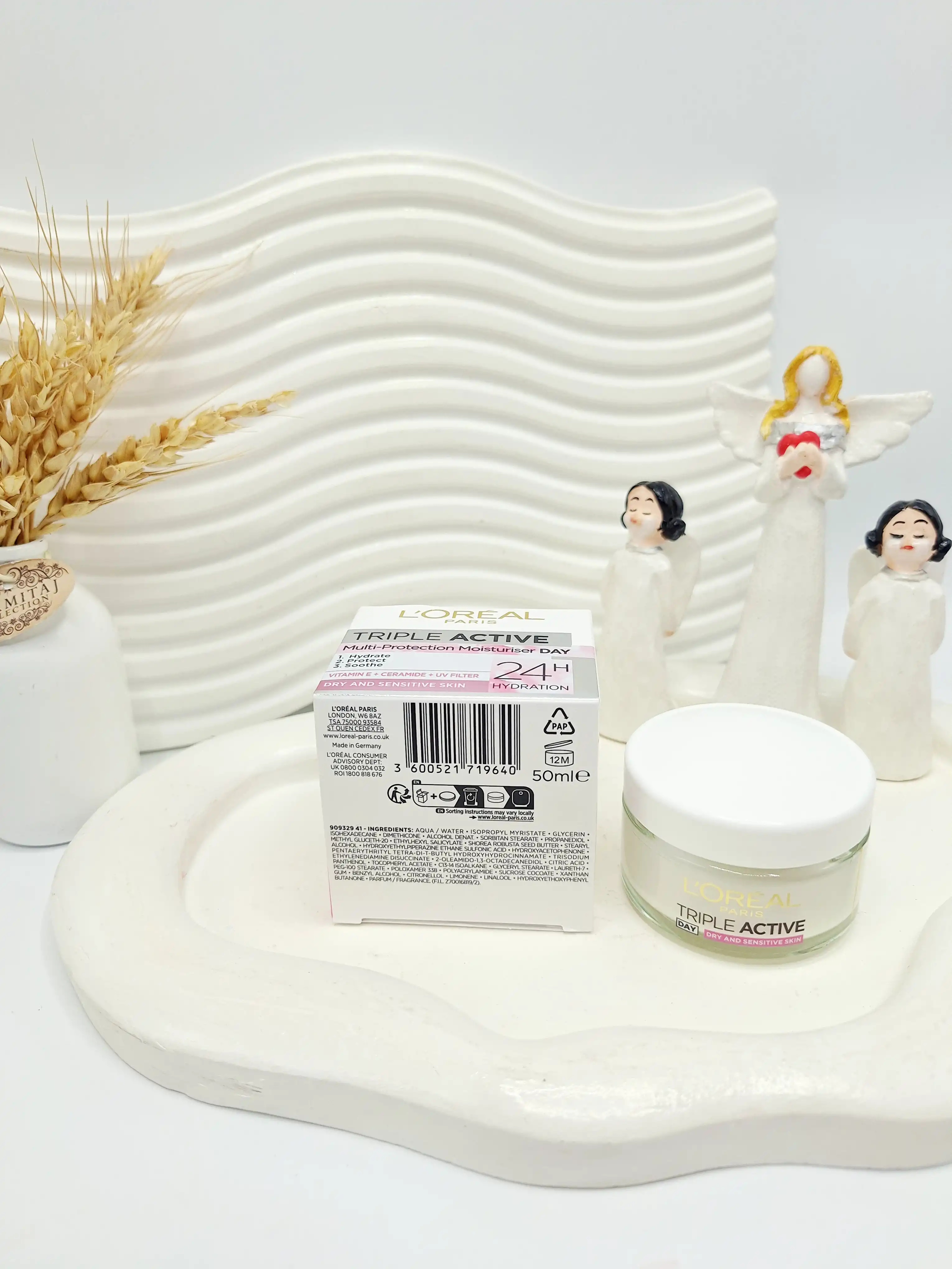 کرم روز لورآل تریپل اکتیو پوست خشک و حساس اورجینال اصل 50 میل کد 9640