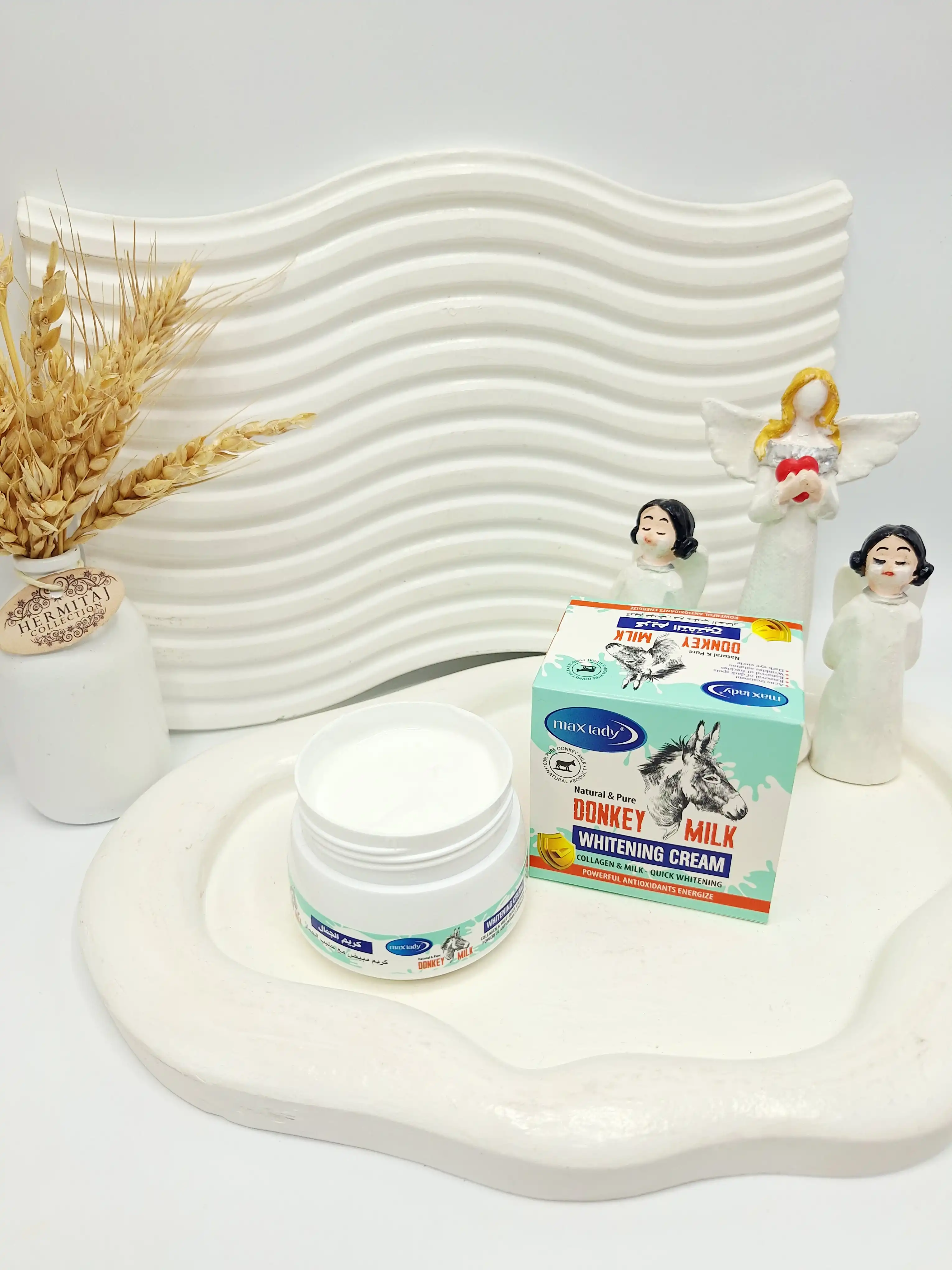 کرم سفید کننده صورت و بدن شیر الاغ مکس لیدی کد 3938