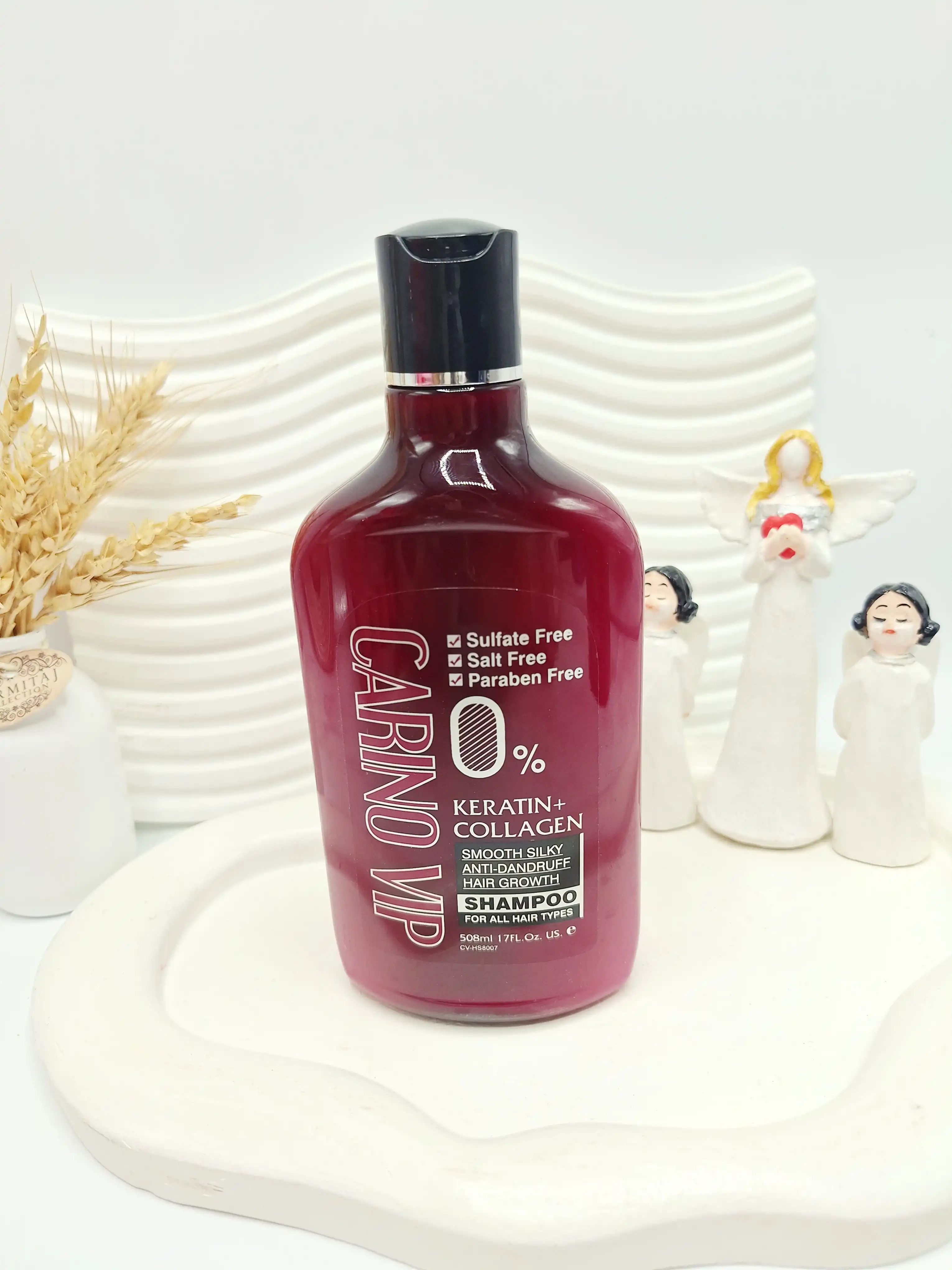 شامپو بدون سولفات کارینو وی ای پی کراتین و کلاژن ساز مو حجم 508 گرم اورجینال کد 8007