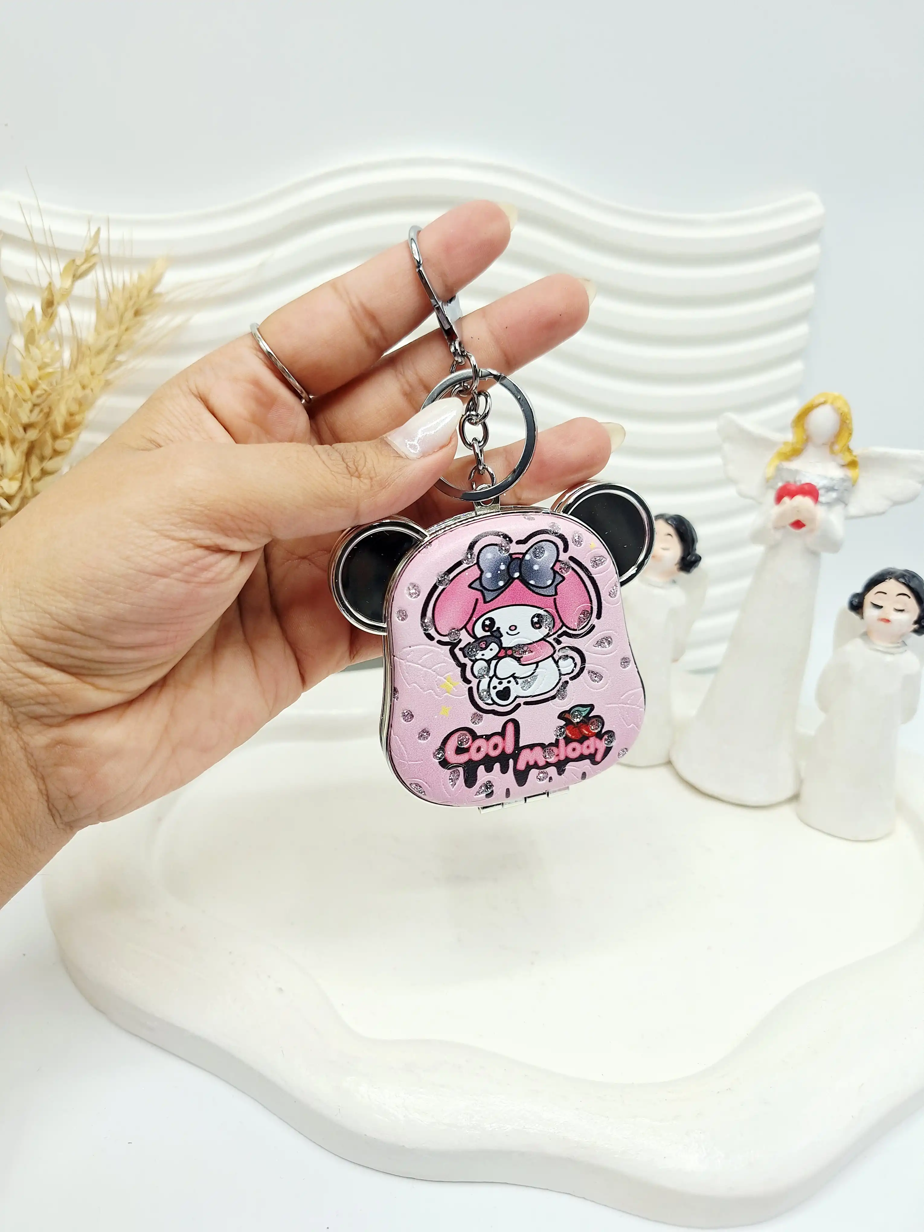 آینه کرومی گوش دار مدل آویز دار