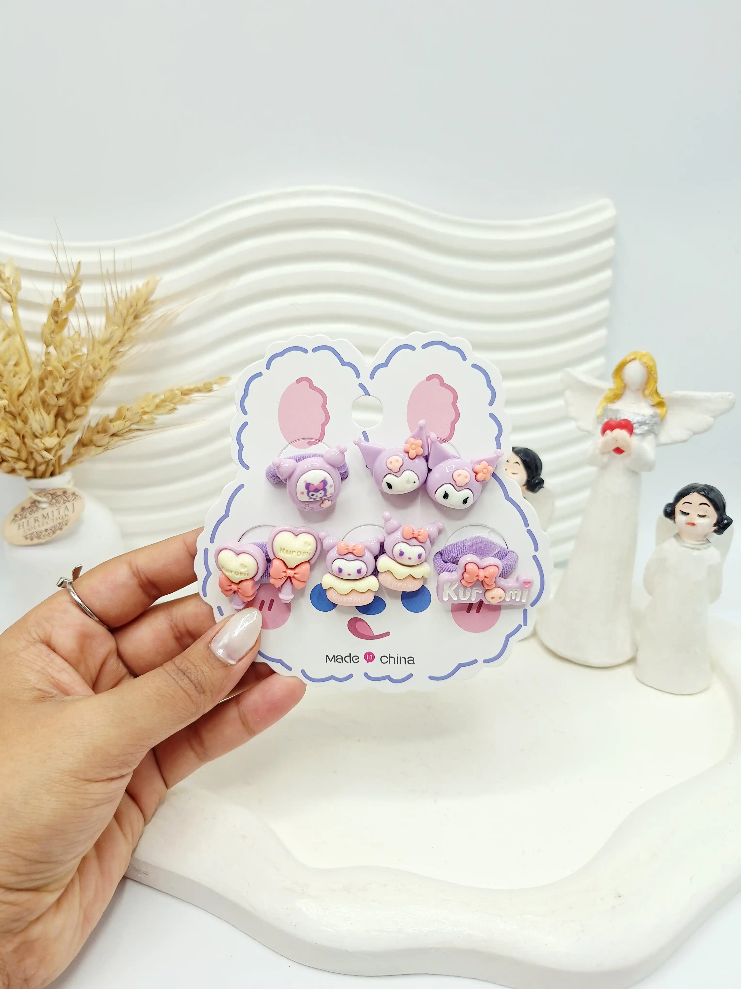 پک 10 تایی کش مو طرح دلقک کرومی