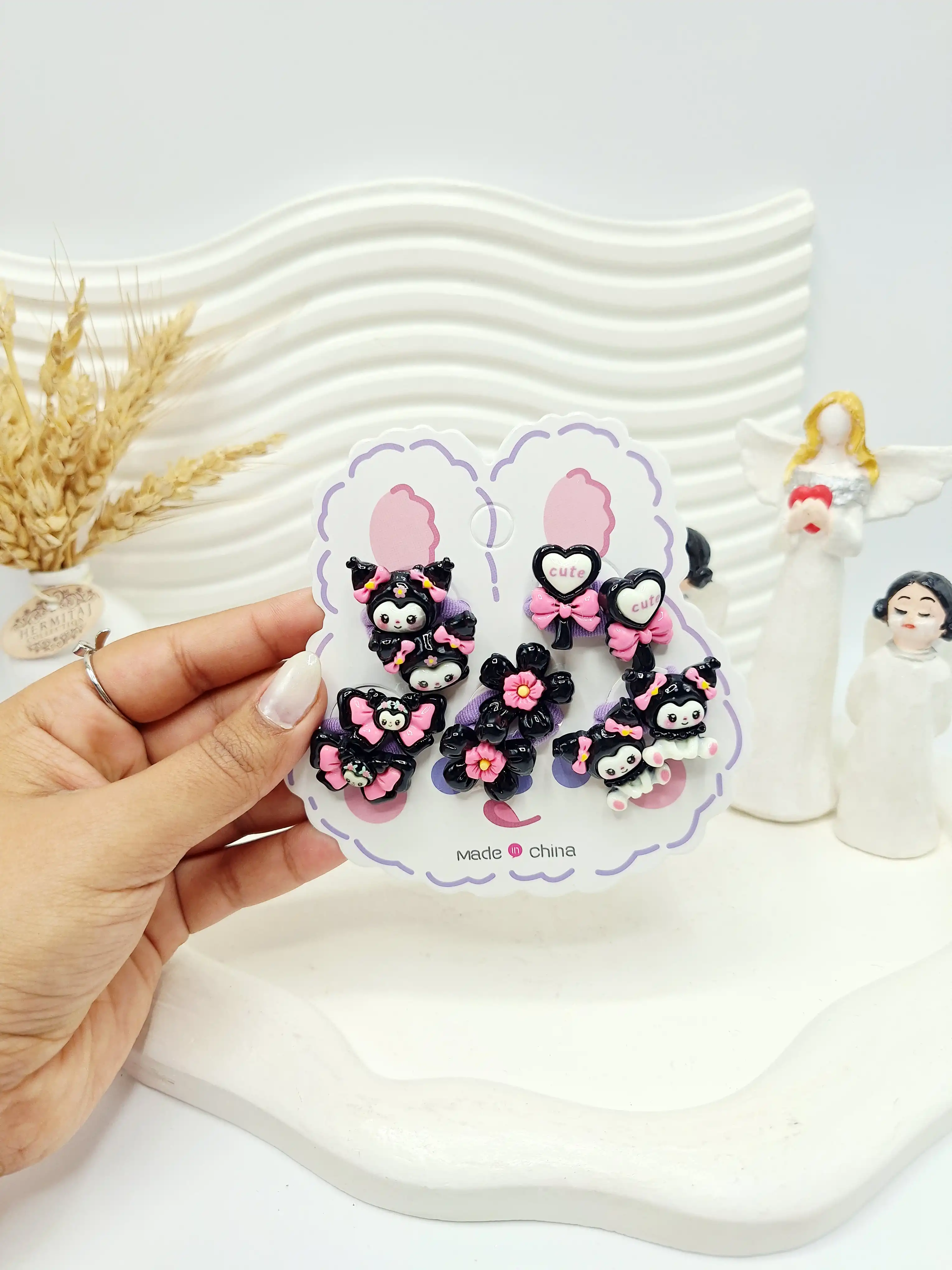 پک 10 تایی کش مو طرح دلقک کرومی