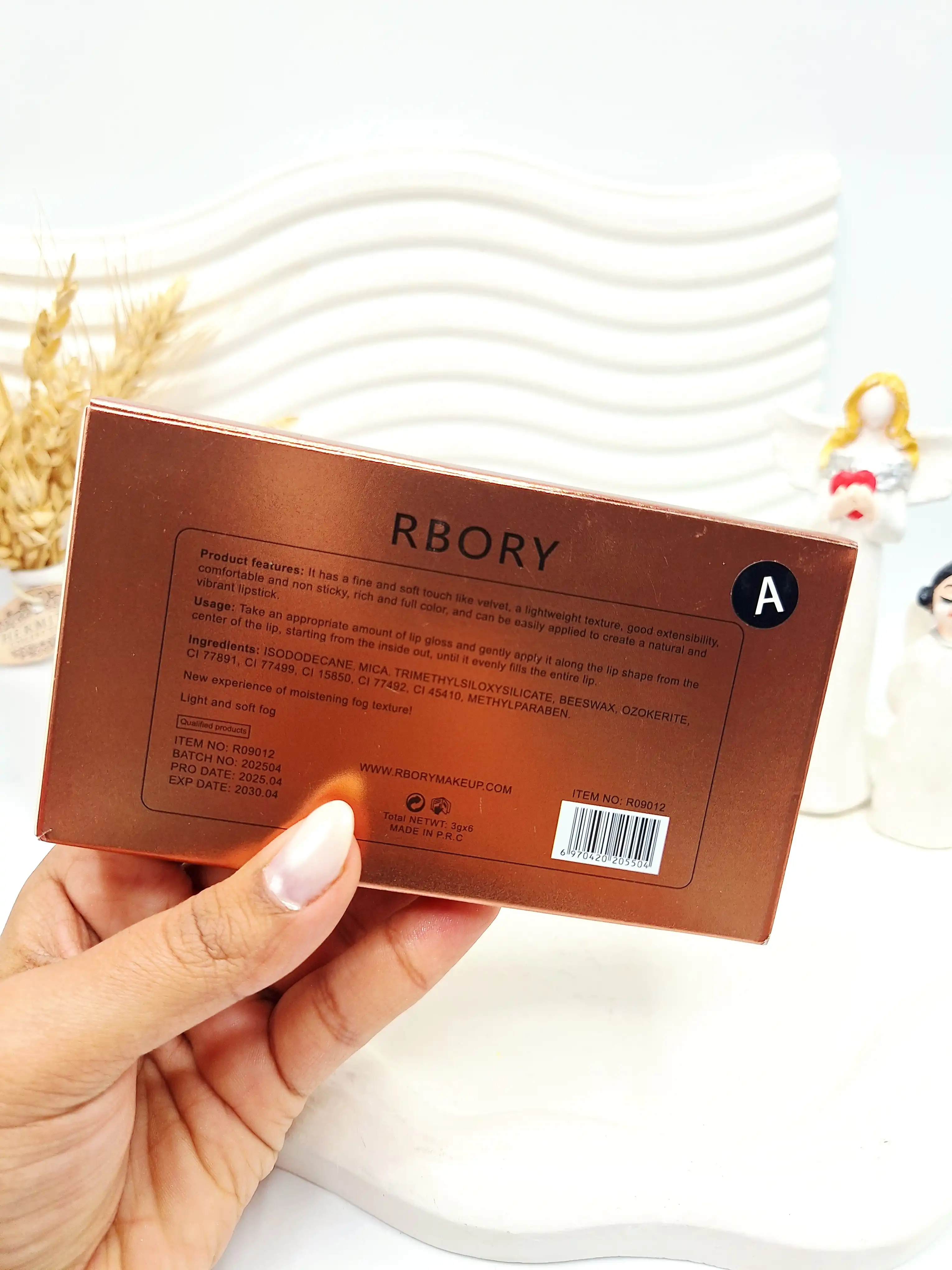 پک رژ مایع 6 عددی لاکچری معروف RBORY کد R09012 (اصلی) کد A