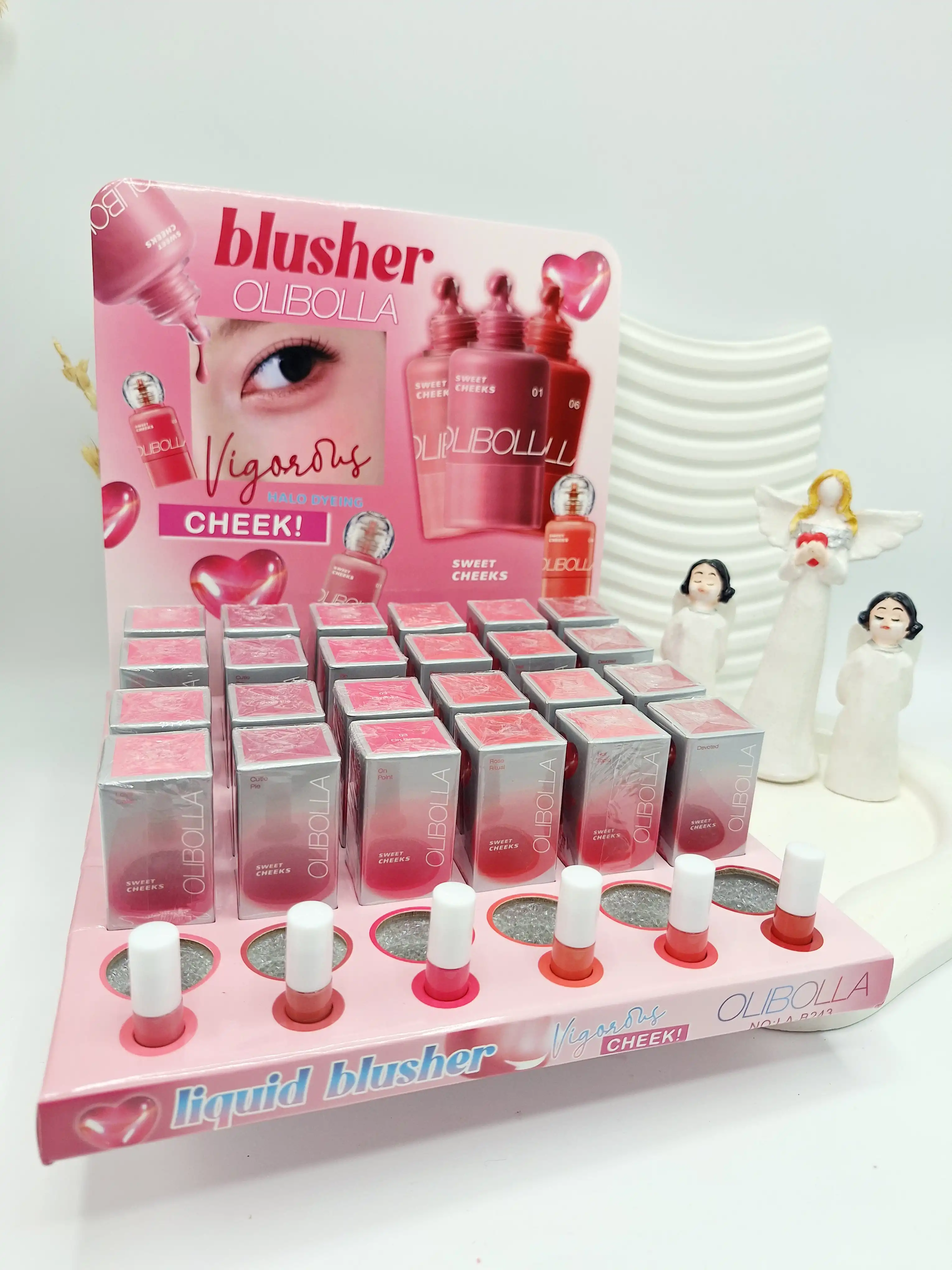 رژگونه مایع دکمه ای تیک تاکی اولیبولا OLIBOLLA کد 243 (جعبه دار)