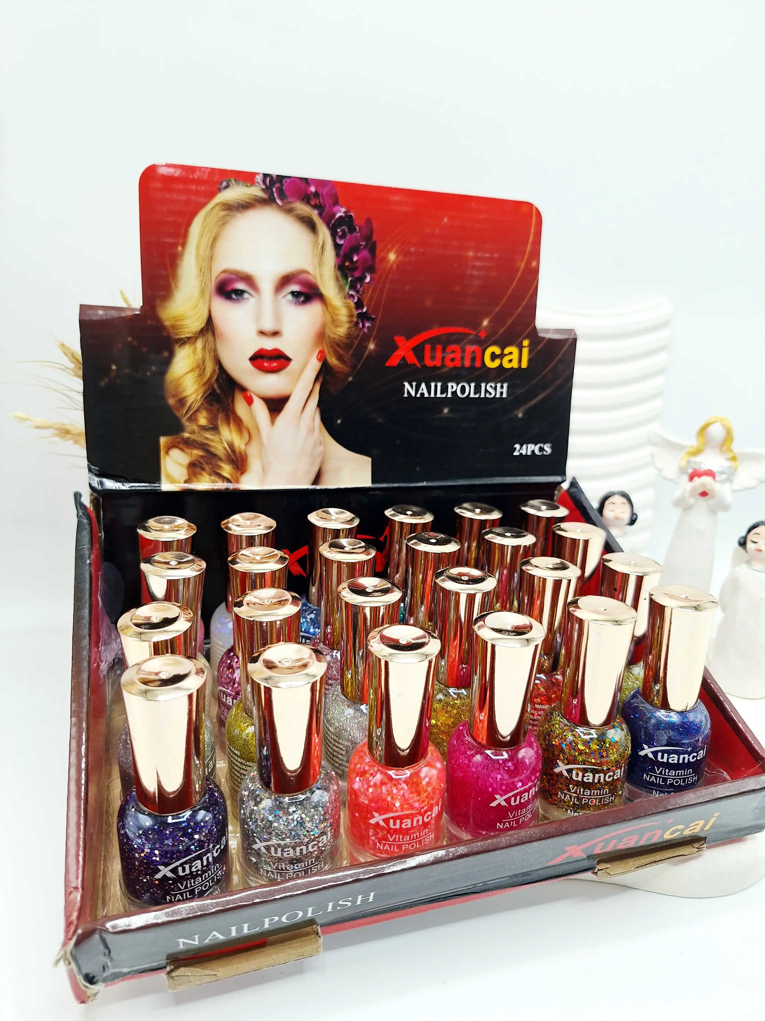 لاک ناخن شاین دار برند Xuancai کد 0035