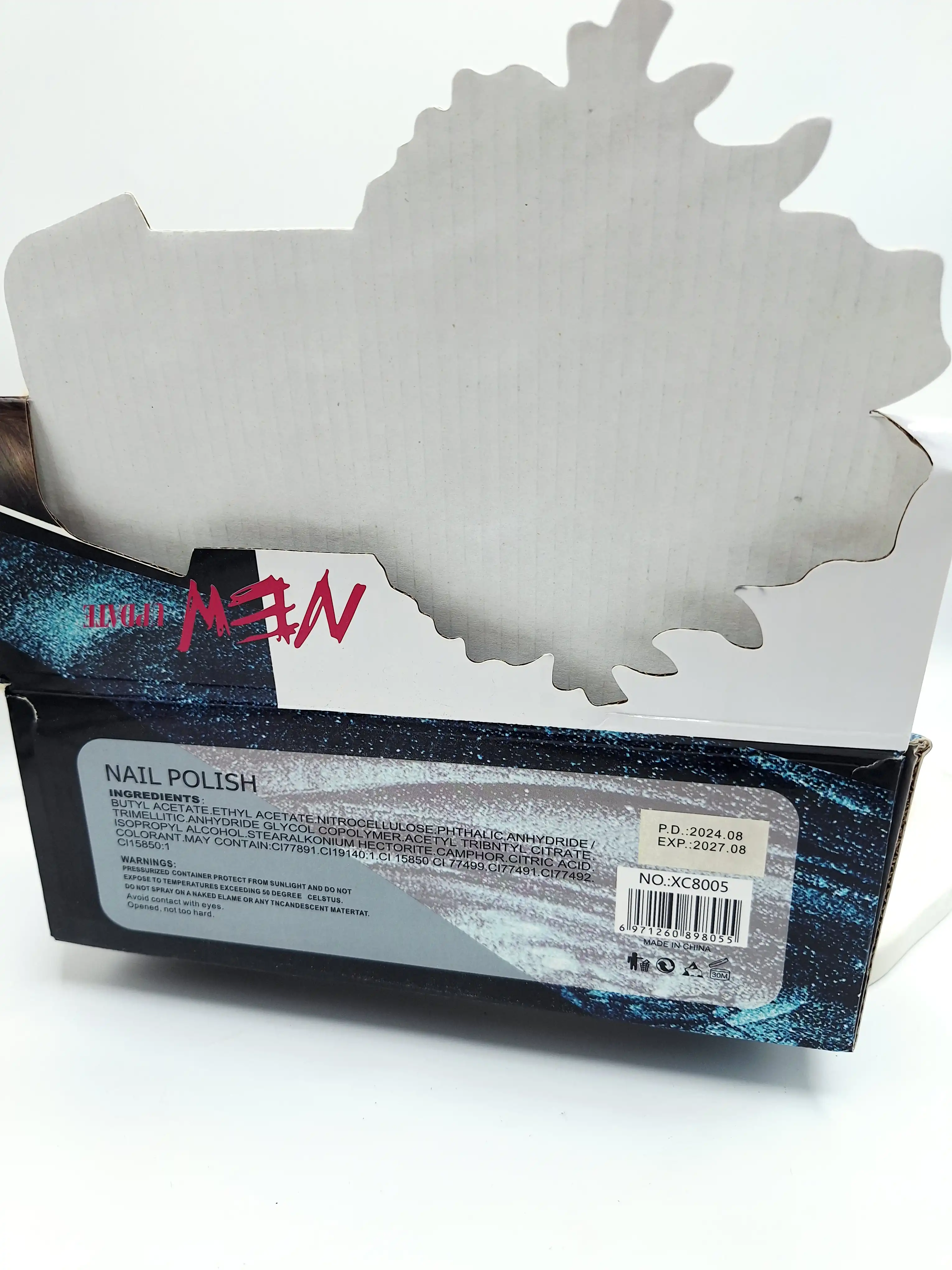 لاک ناخن دایره ای سر طلایی برند Xuancai کد 8055