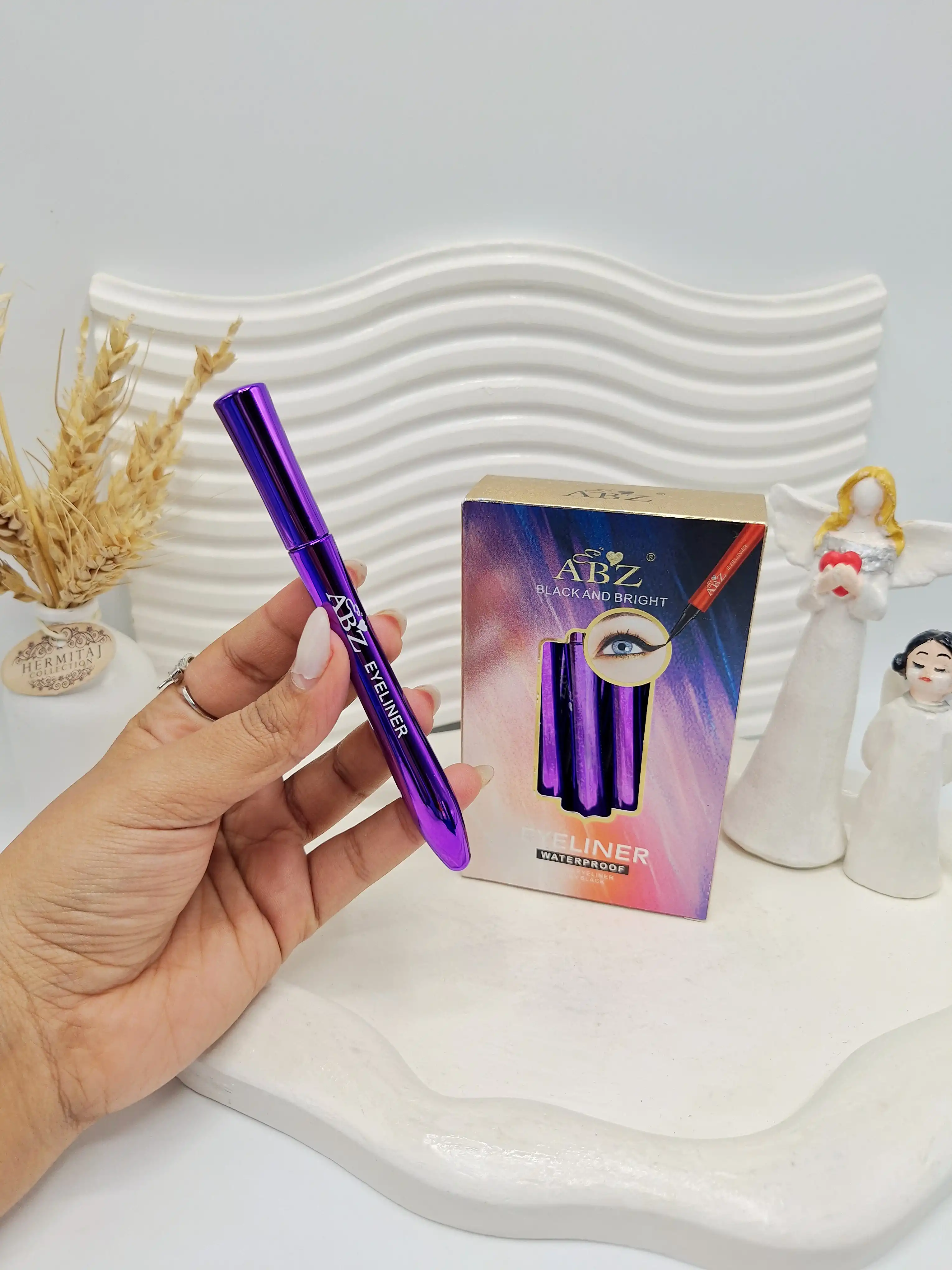 خط چشم مشکی برند ABZ پوکه بنفش کد 1046