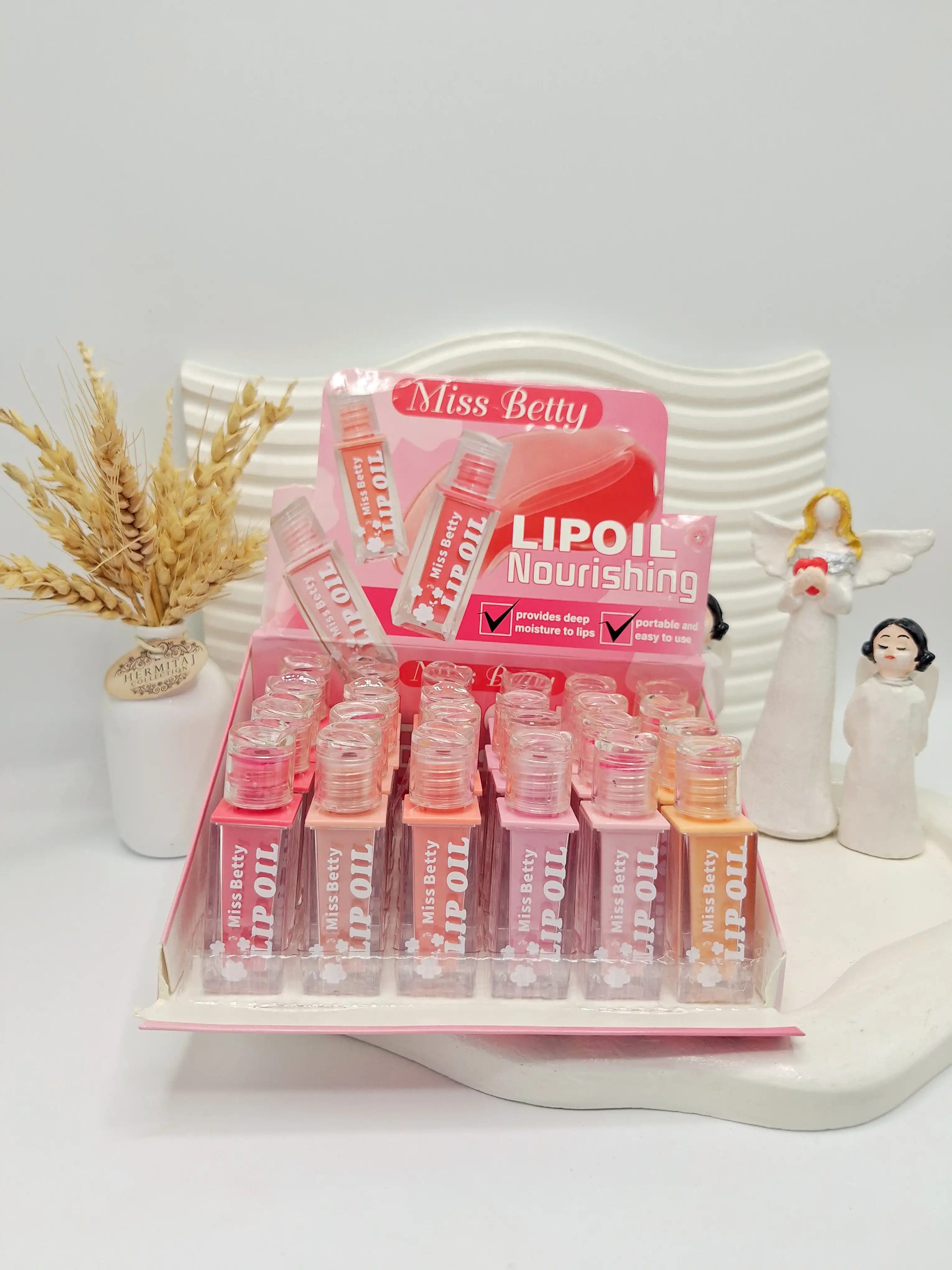 لیپ گلاس اورجینال رنگی miss betty کد 3879