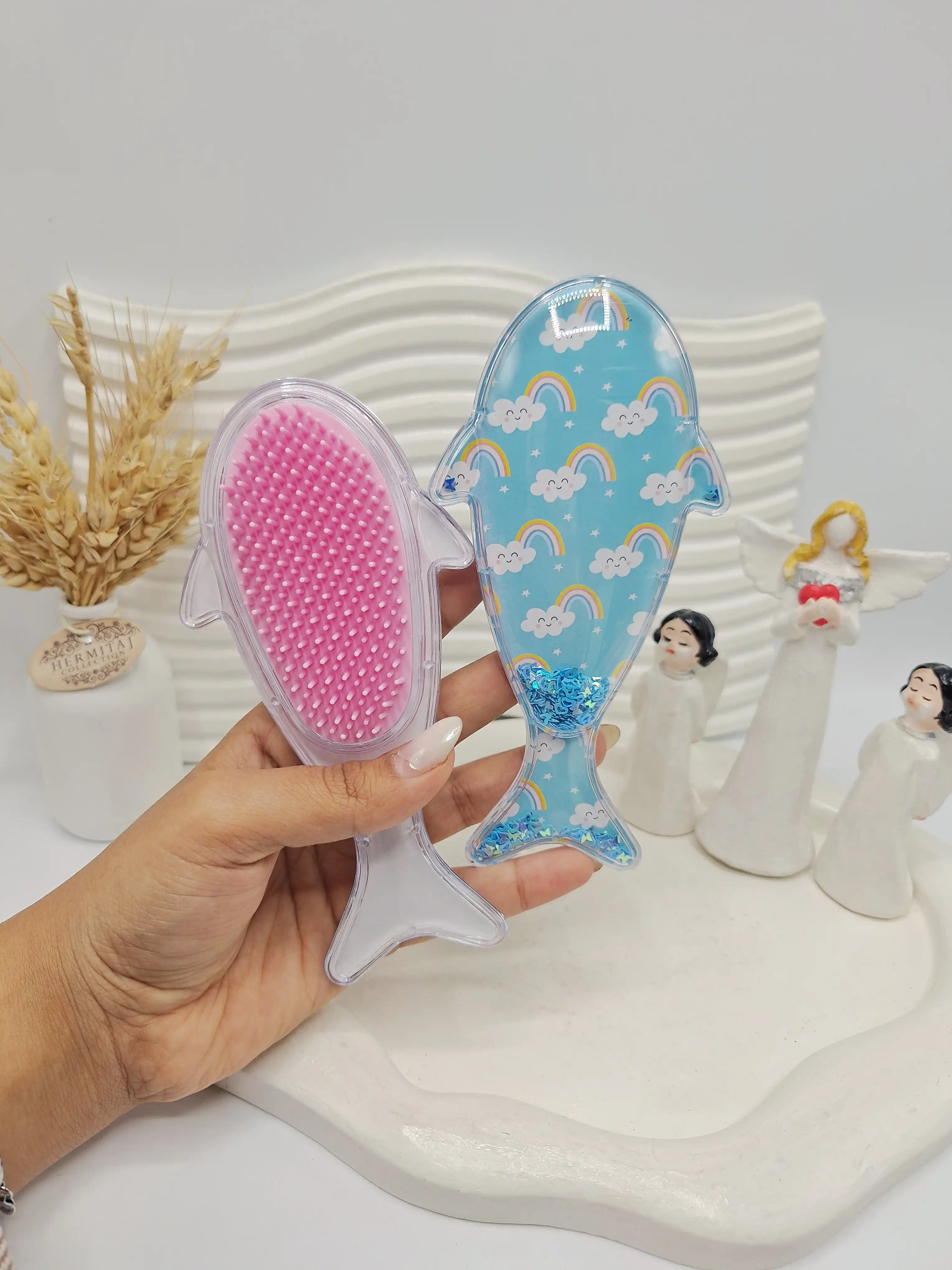 شانه و گره بازکن آکواریومی طرح دلفین