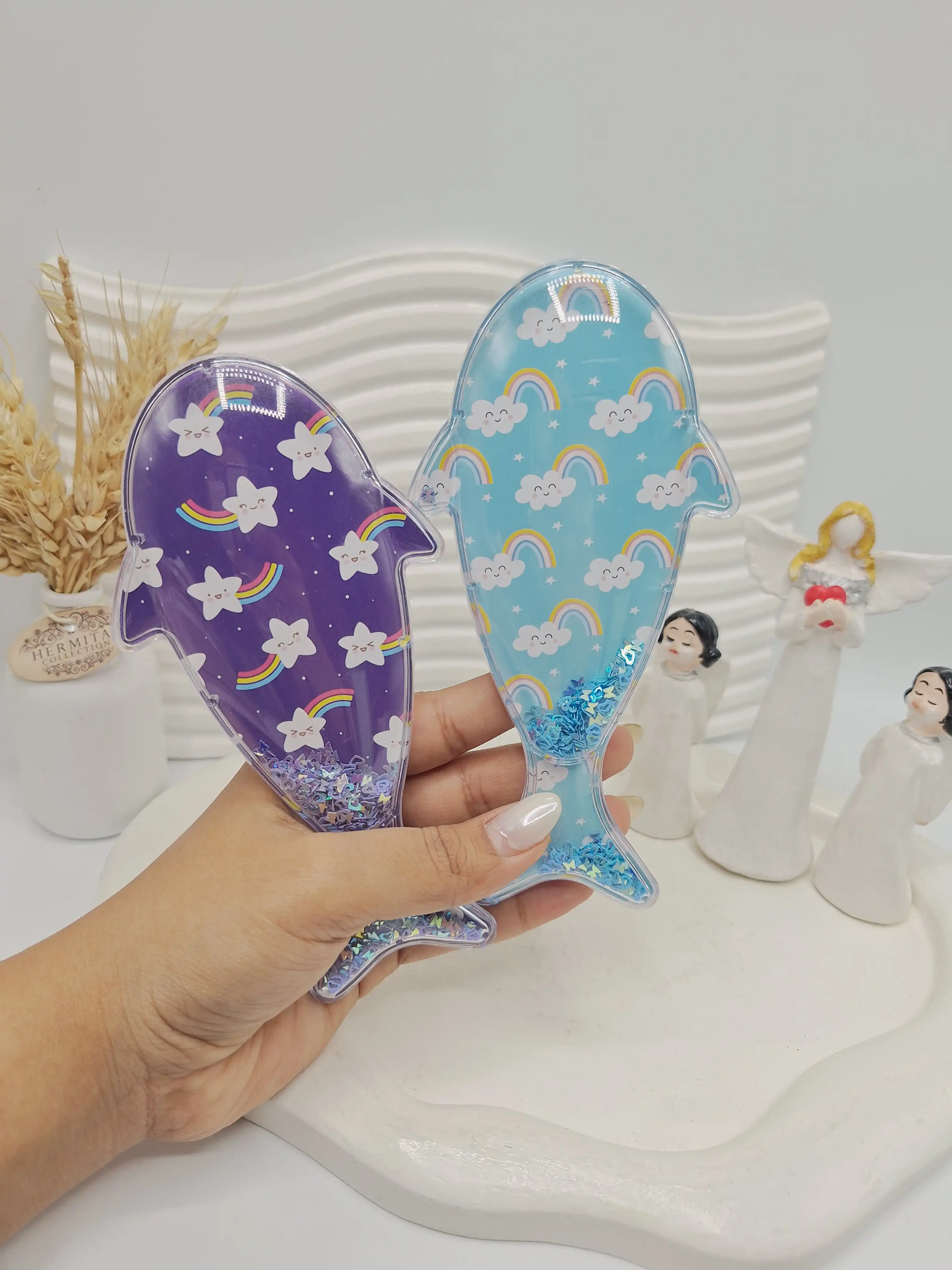 شانه و گره بازکن آکواریومی طرح دلفین