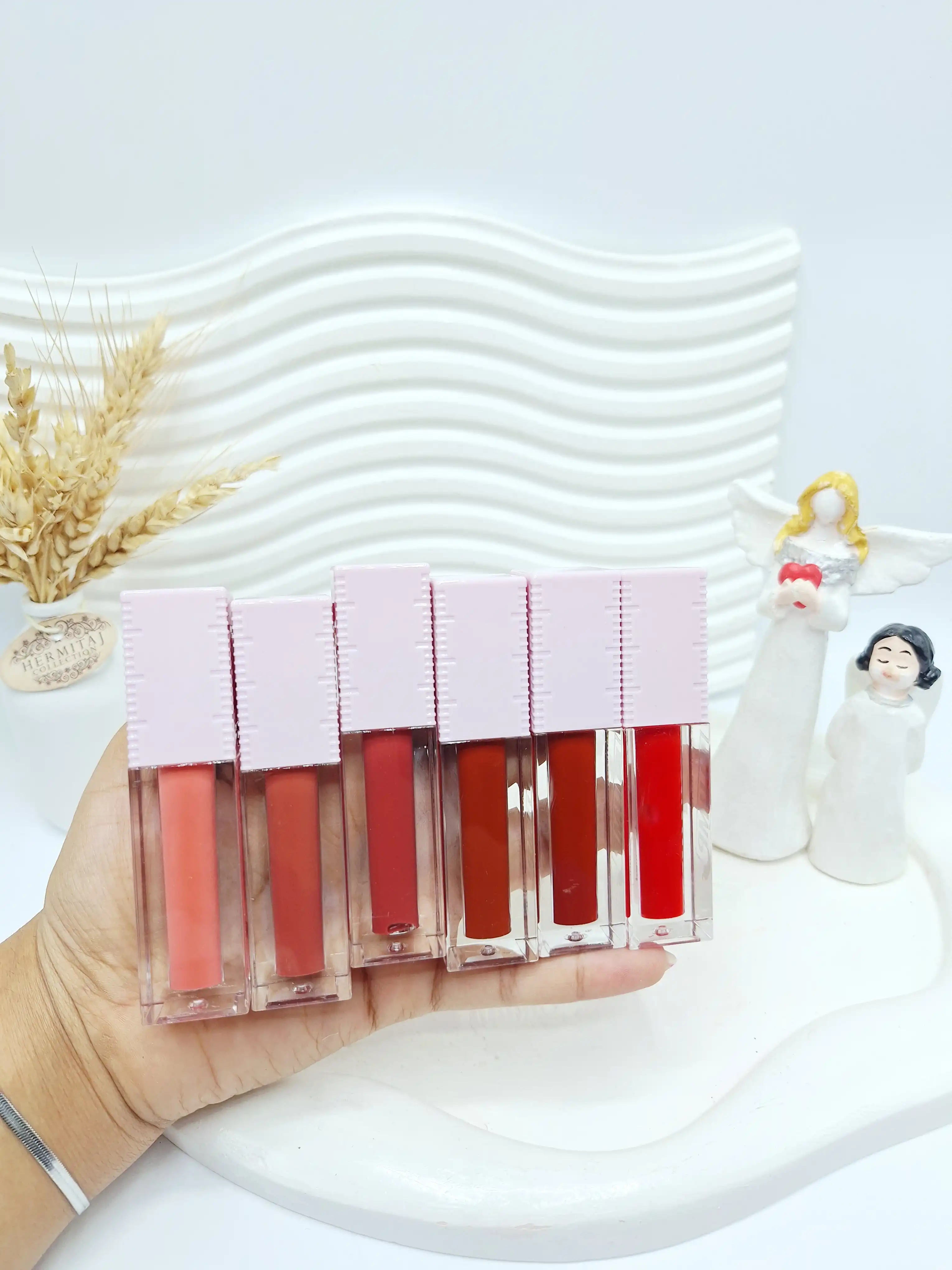 پک 6 تایی رژ مایع خوش رنگ PLUMP کد 7413