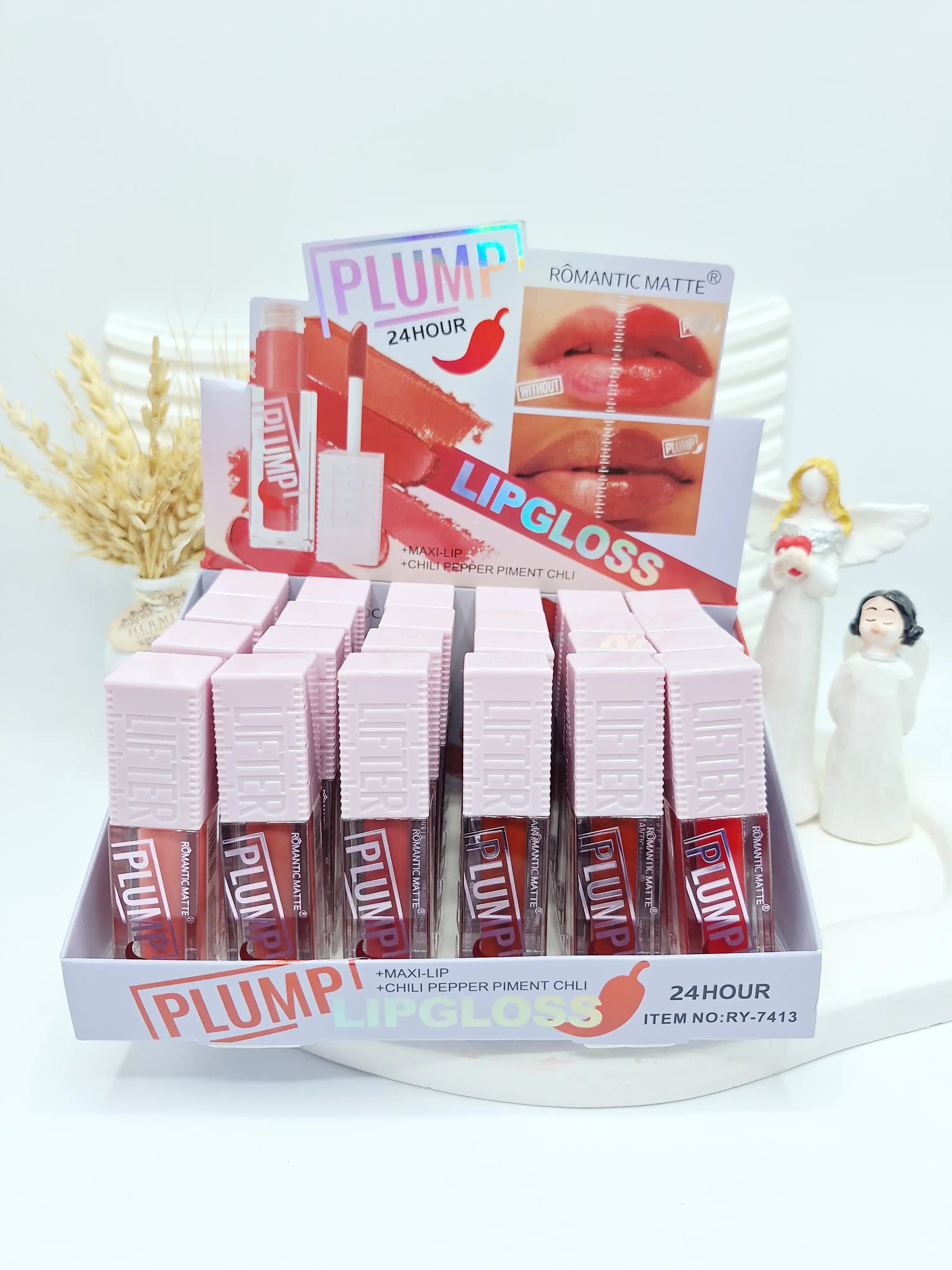 پک 6 تایی رژ مایع خوش رنگ PLUMP کد 7413