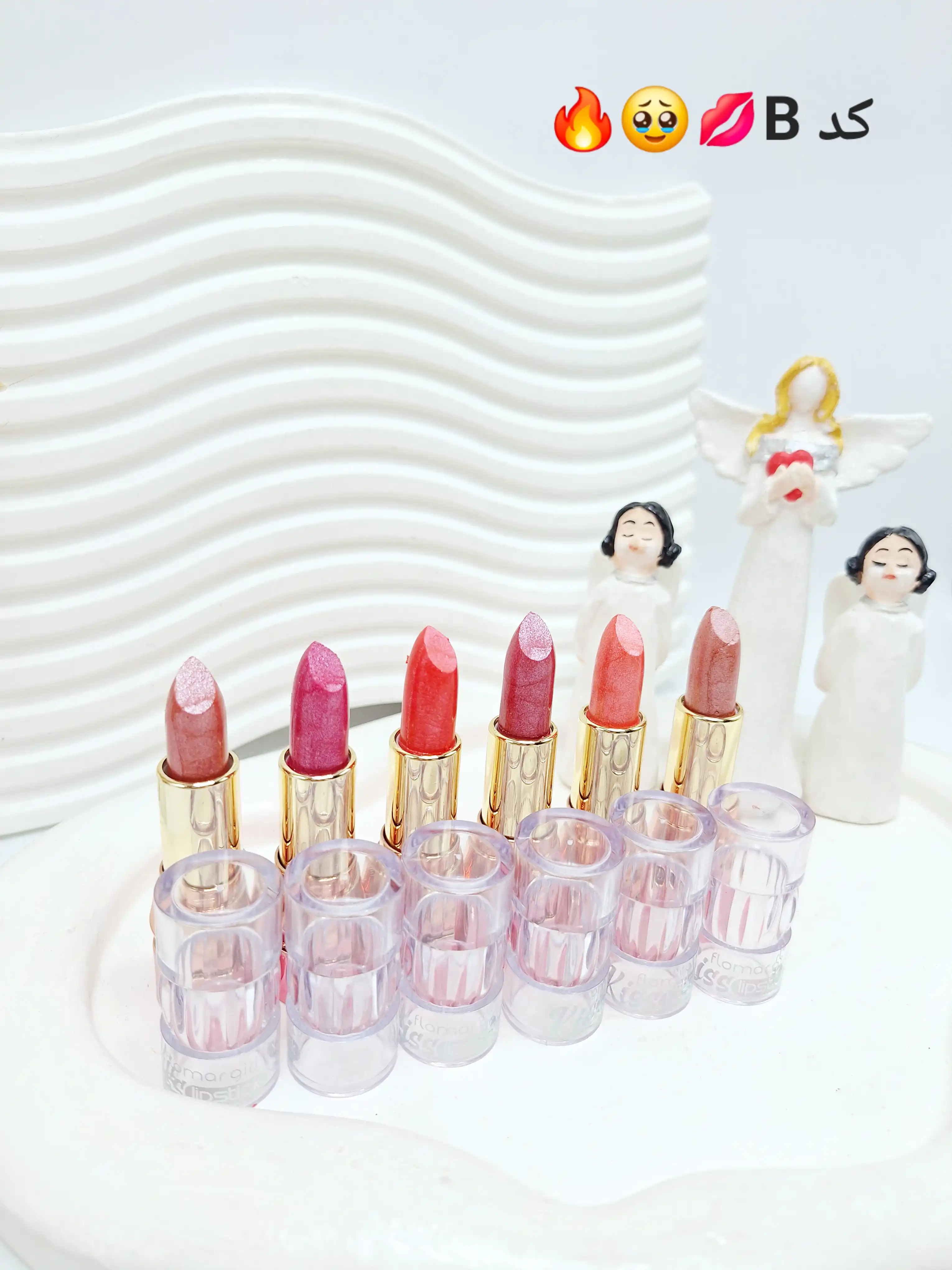 پک 6 تایی رژ جامد شاین دار زیبا برند فلورمار کد 8023